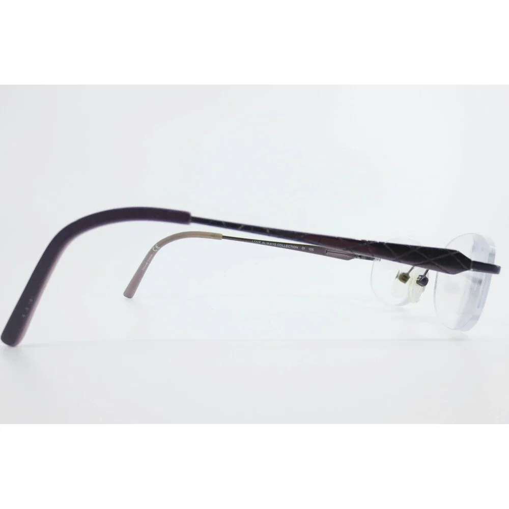 Airlock Love Always Collection 01 Purple Rimless Oval Eyeglasses Frames 135mm